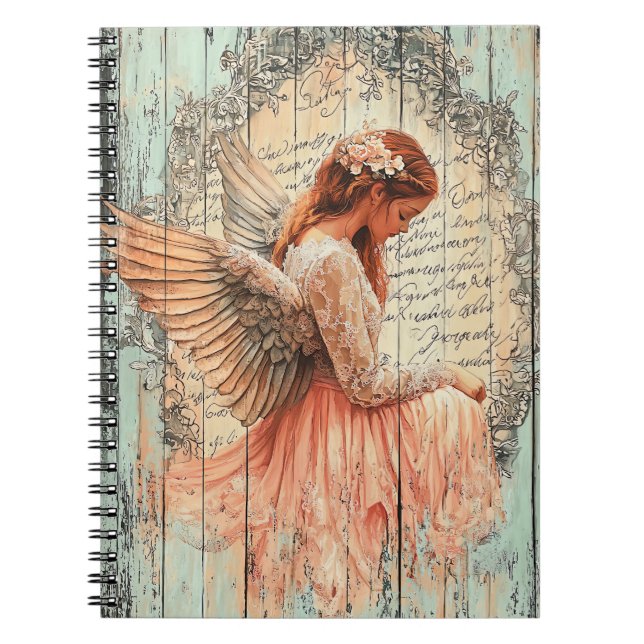 Cute Angel Spiral Notebook (Front)