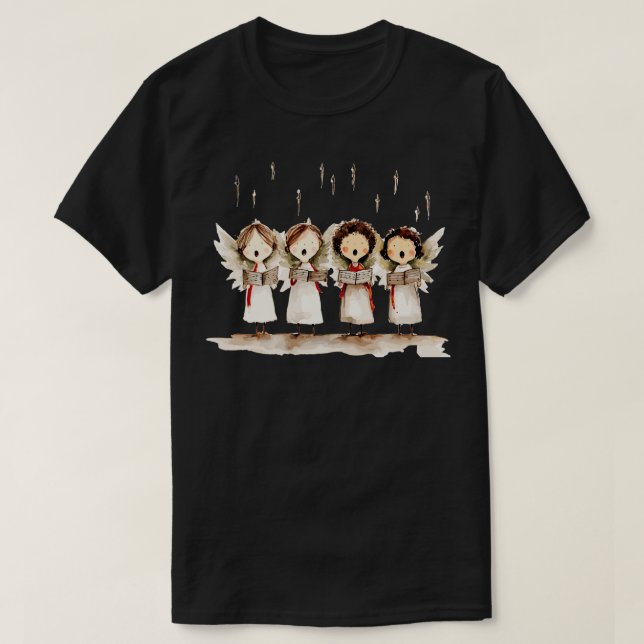 Cute Angels Singing 3 T-Shirt (Design Front)