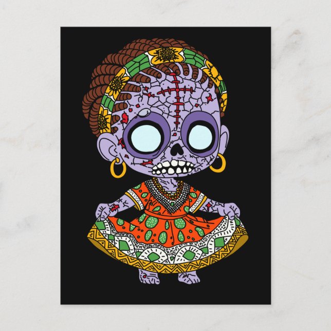 Cute Angolan Zombie Postcard (Front)