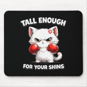Cute Angry Cat Boxing Gloves Funny Sarcastic Mouse Mat