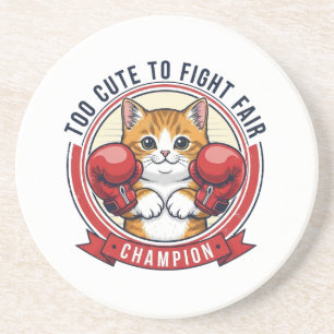 Cute Angry Cat Champion Coaster