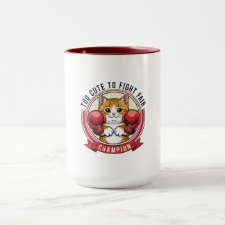 Cute Angry Cat Champion Mug