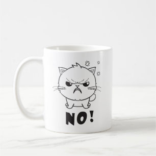 Cute angry cat hissing No. Coffee Mug