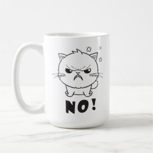 Cute angry cat hissing No. Coffee Mug