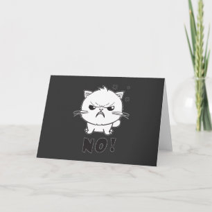Cute angry cat hissing No. Note Card