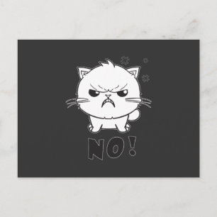 Cute angry cat hissing No. Postcard