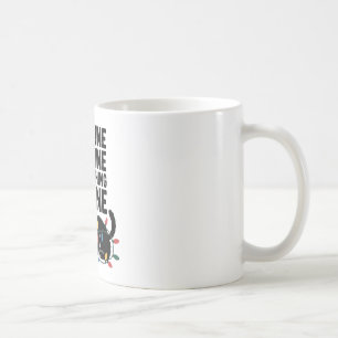 Cute Angry Cat Holiday Scarf Lights Snarky Saying Coffee Mug