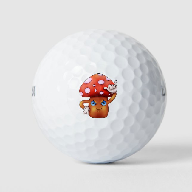 Cute angry mushroom golf balls (Front)