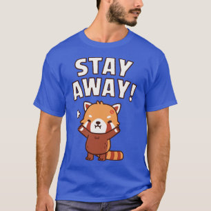 Cute Angry Red Panda Stay Away Funny T-Shirt