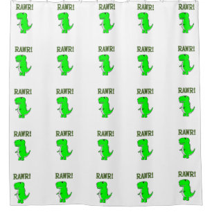 Cute Angry T-Rex RAWR Shower Curtain
