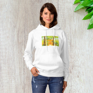 Cute Angry Tiger Cartoon in Jungle Hoodie