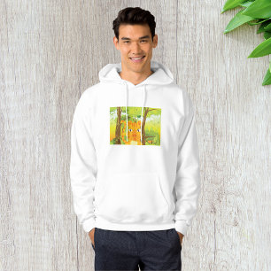 Cute Angry Tiger Cartoon in Jungle Hoodie