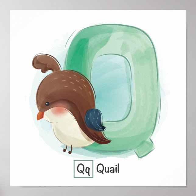 Cute Animal Alphabet Poster (Front)