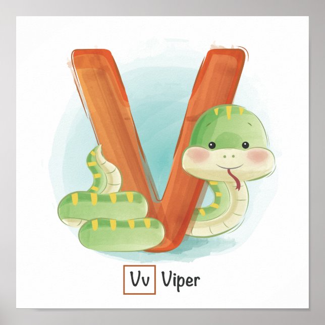 Cute Animal Alphabet Poster (Front)