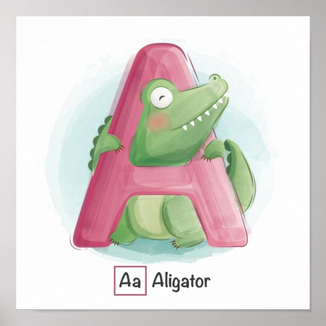 Cute Animal Alphabet Poster (Front)