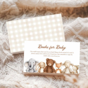 Cute Animal Baby Shower Books for Baby Card