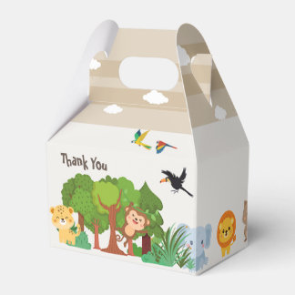 Cute animal birthday party in jungle favour box