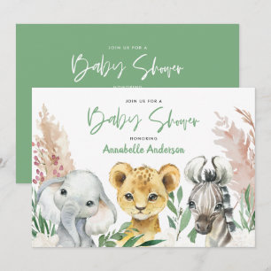 Cute animal botanical floral safari script