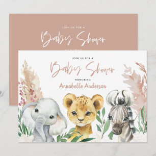 Cute animal botanical floral safari script