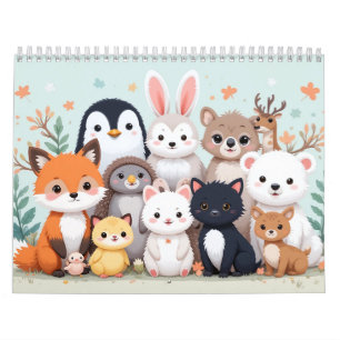 Cute Animal Calendar 2026 – Adorable Kawaii Style