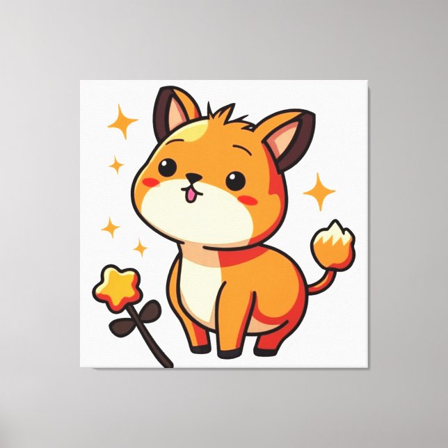 Cute Animal Canvas Print (Front)