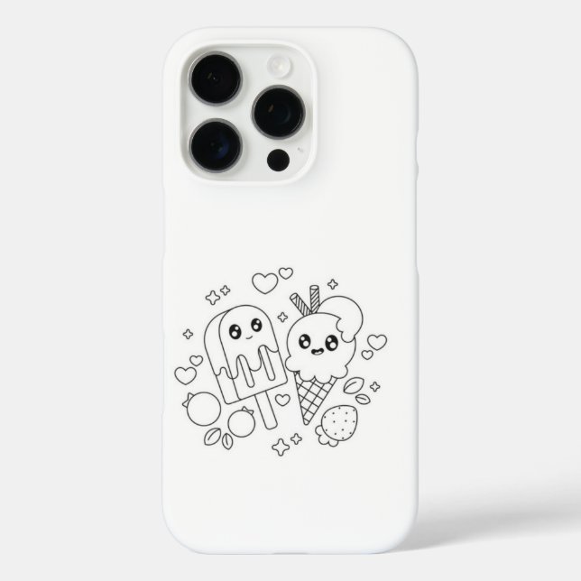 Cute Animal Cartoon iPhone 16 Case (Back)