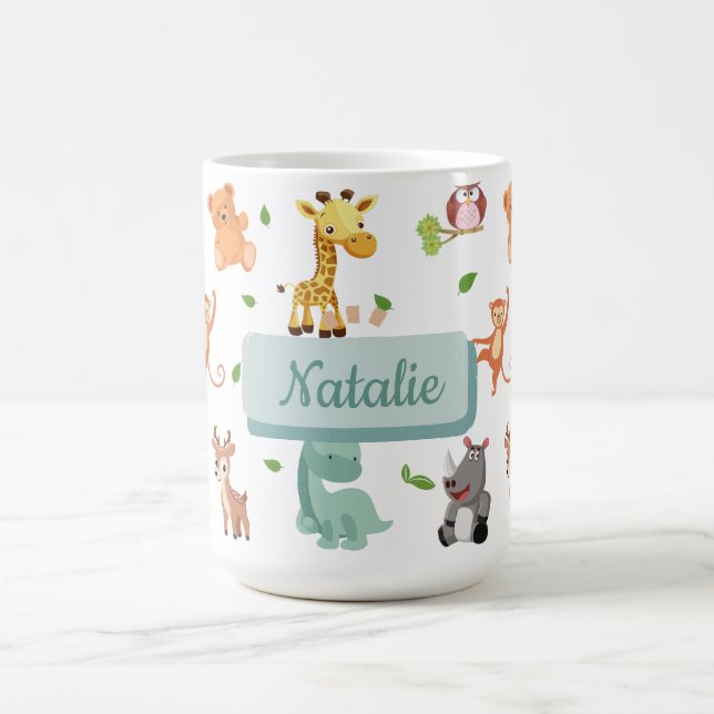 Cute Animal Cartoon Kid's Coffee Mug (Center)
