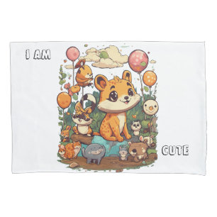 Cute Animal cartoon new design i am cute Pillowcase