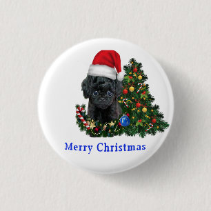 Cute animal Christmas button