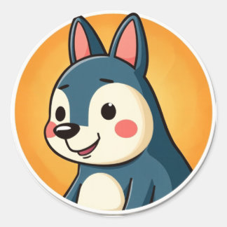 Cute Animal Classic Round Sticker
