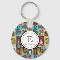 Cute Animal Collage Folk Art Design Personalised