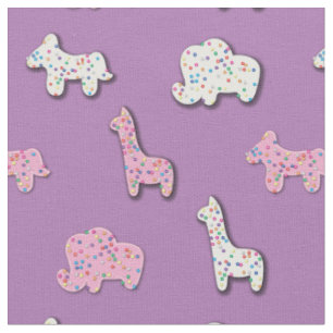 Cute Animal Cookies Kids Decor Fabric