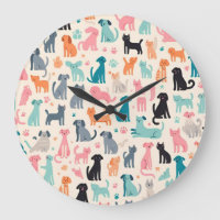 Cute Animal Designs Seamless Dog & Cat Pattern