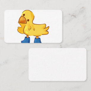 Cute animal duck cartoony style business card
