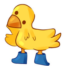 Cute animal duck cartoony style