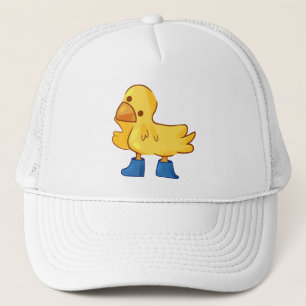 Cute animal duck cartoony style trucker hat
