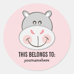 Cute Animal Faces THIS BELONGS TO Sticker