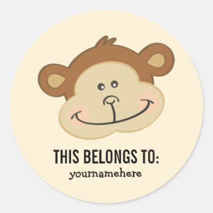 Cute Animal Faces THIS BELONGS TO Sticker