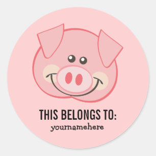 Cute Animal Faces THIS BELONGS TO Sticker