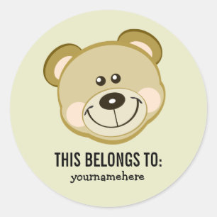 Cute Animal Faces THIS BELONGS TO Sticker