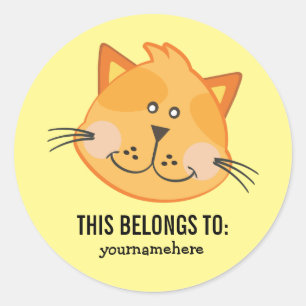 Cute Animal Faces THIS BELONGS TO Sticker