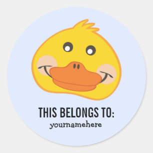 Cute Animal Faces THIS BELONGS TO Sticker