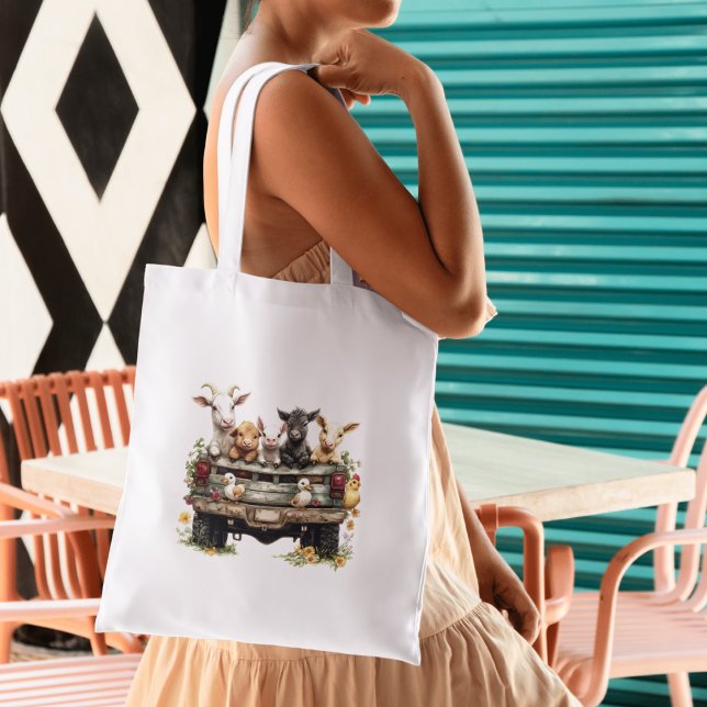Cute Animal Farm On Tote Bag (Creator Uploaded)