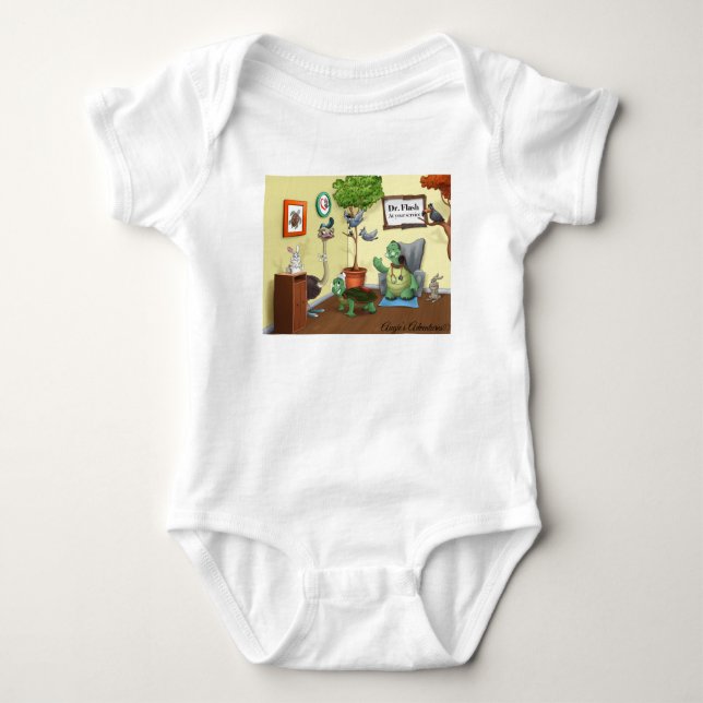   Cute animal figures Baby Bodysuit (Front)