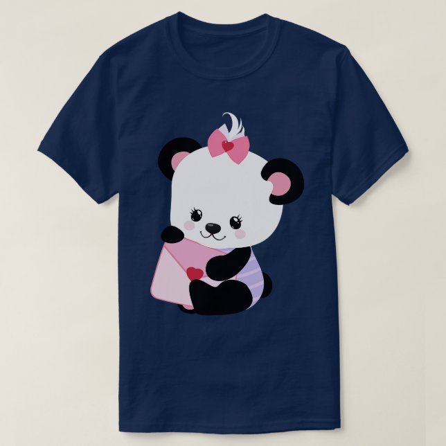 Cute Animal Friendly Panda 14 T-Shirt (Design Front)