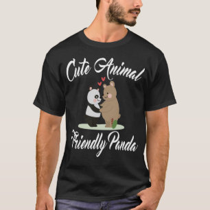 Cute Animal Friendly Panda ,  T-Shirt