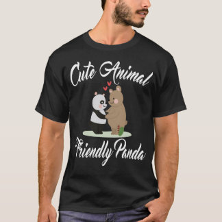 Cute Animal Friendly Panda , T-Shirt