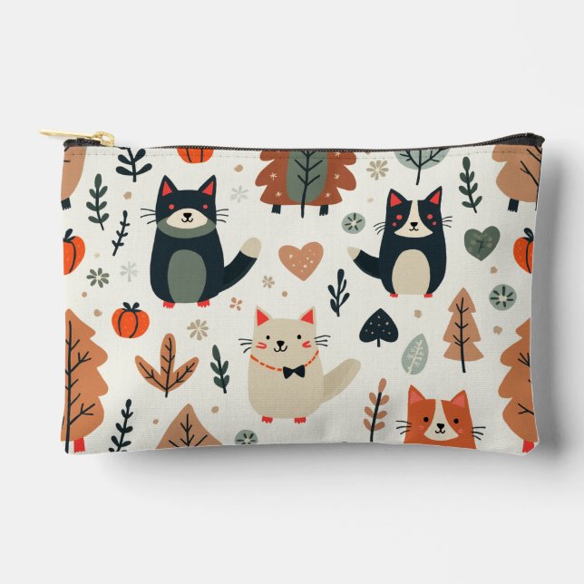 Cute animal friends accessory pouch (Front)