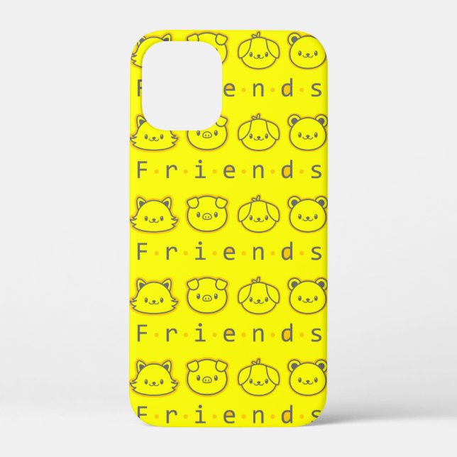 Cute animal friends face  Case-Mate iPhone case (Back)