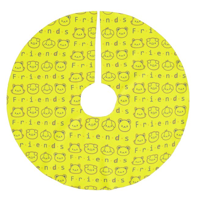 Cute animal friends face Case-Mate iPhone case Bu Brushed Polyester Tree Skirt (Front)